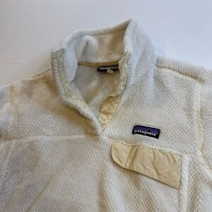 Patagonia‎ Women's Snap-T Fleece Pullover Jacket White Size M